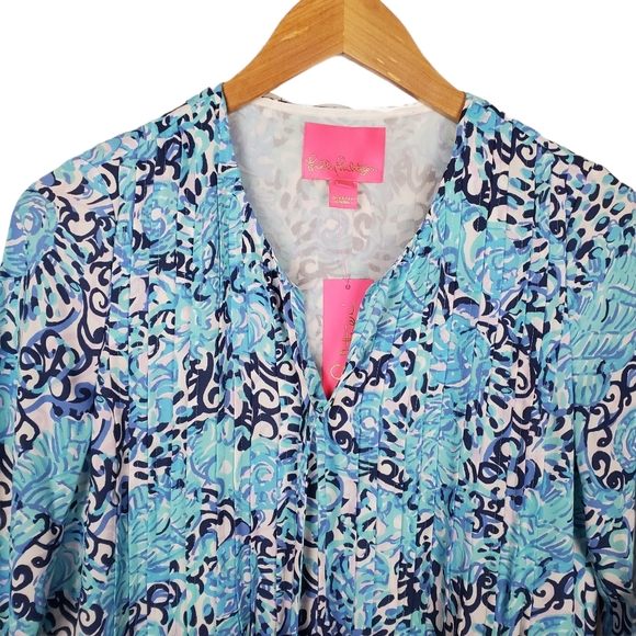 Lilly Pulitzer Marilina Tunic Dress Aqua Spritz… - Picture 3 of 13
